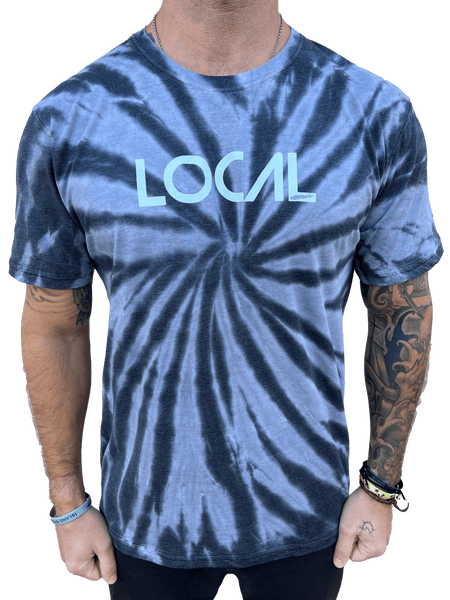 Blue, grey and blacktie dye shirt by